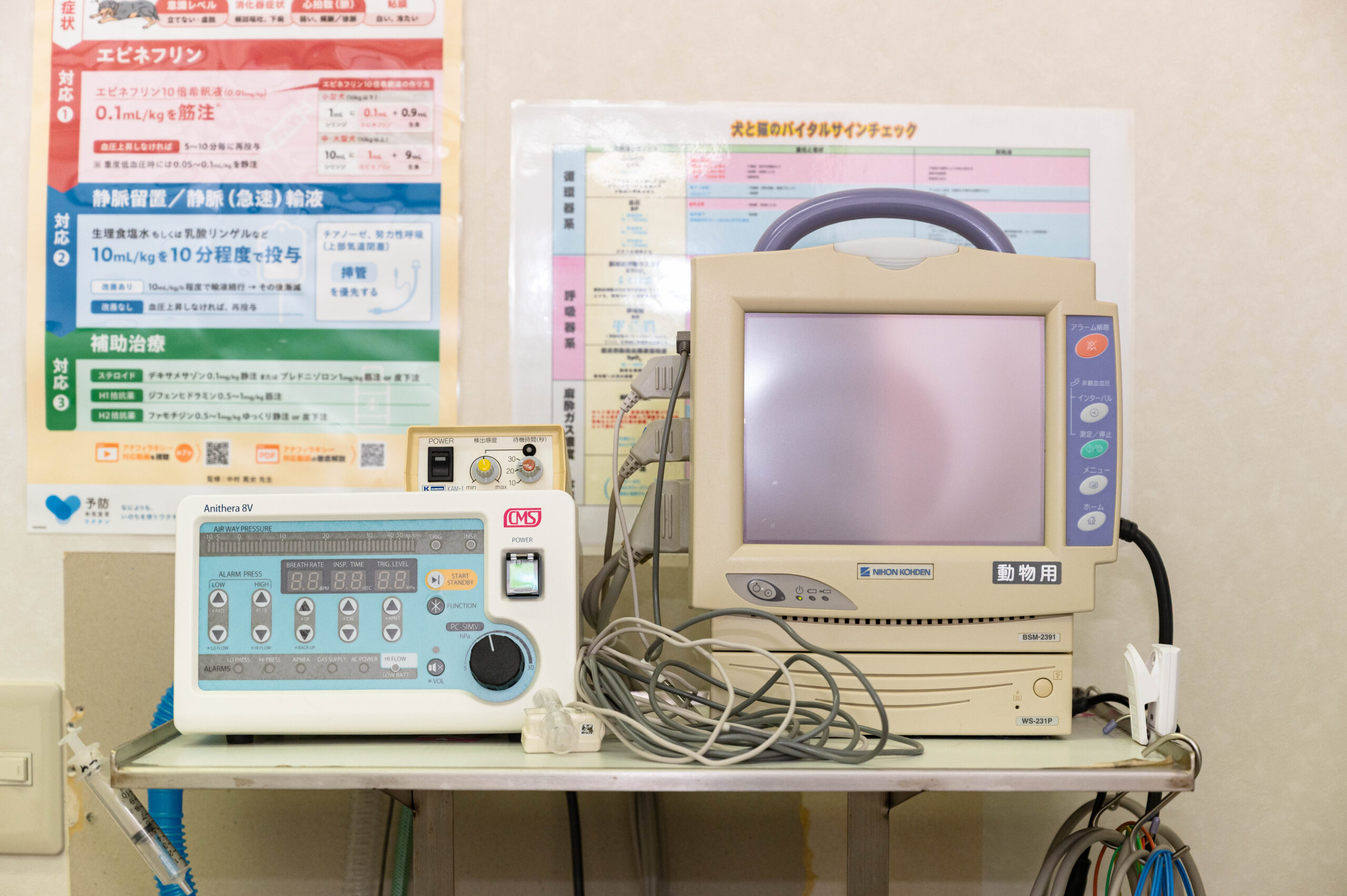 心電図モニター人工呼吸器